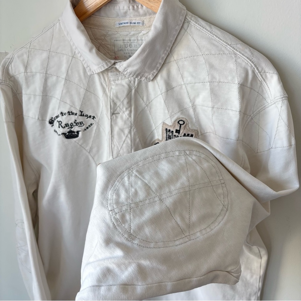 Rugby Ralph Lauren Vintage Slim Fit Rugby Shirt Men’s XXL Football Club Crest - Picture 5 of 15